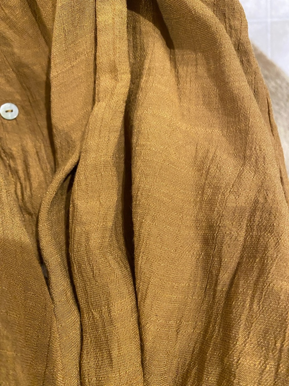 Bobeau Mustard Ruffle-Strap Button Front Tank - Picture 4 of 4